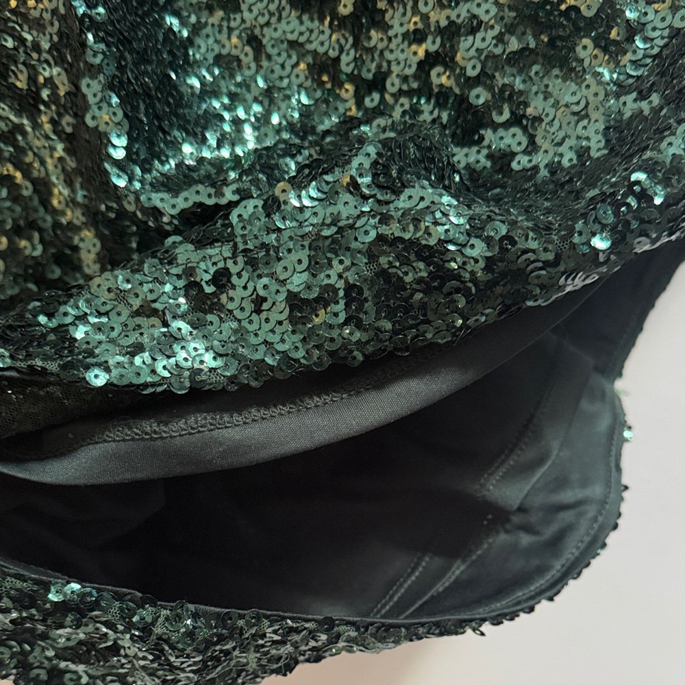 Express Emerald Sequin Mini Dress - image 3
